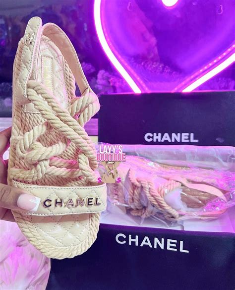 pink chanel rope sandals|chanel velcro sandals 2020 price.